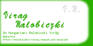 virag malobiczki business card